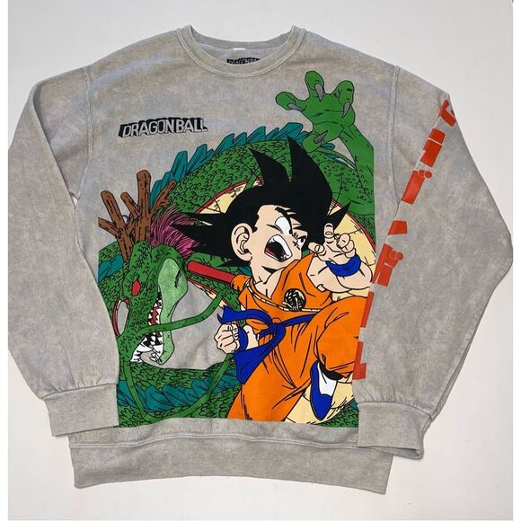 Dragon Ball Z Goku & Shenron Oversized Unisex Sweatshirt Sz Sm - Picture 1 of 8